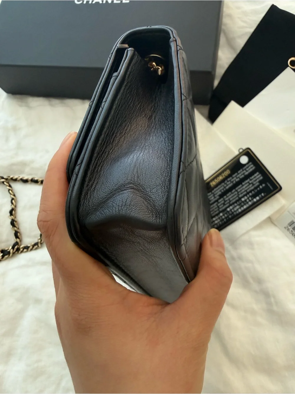 Chanel Lambskin Quilted Trendy CC Wallet On Chain WOC Black - Picture 14 of 16